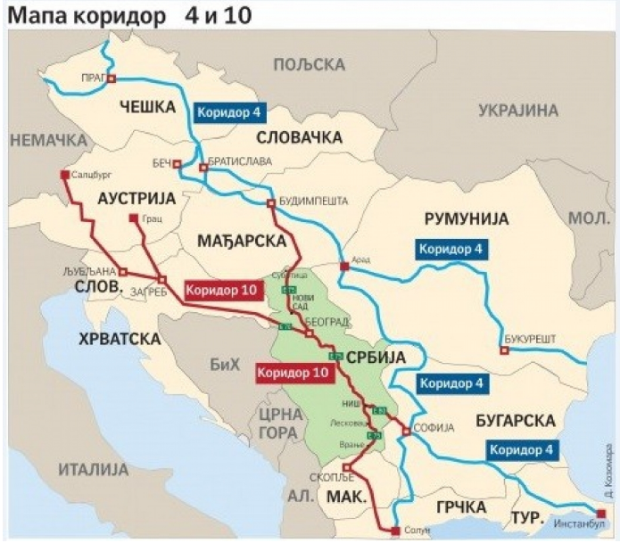 Карта коридор. Коридор Сербия. Сербская группа коридор. Коридор 7 в Сербии. Транспортные коридоры Сербии.