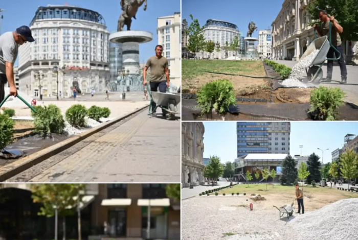 Ѓорѓиевски: Запуштениот тревник на плоштад ,,Македонија” станува мала зелена оаза