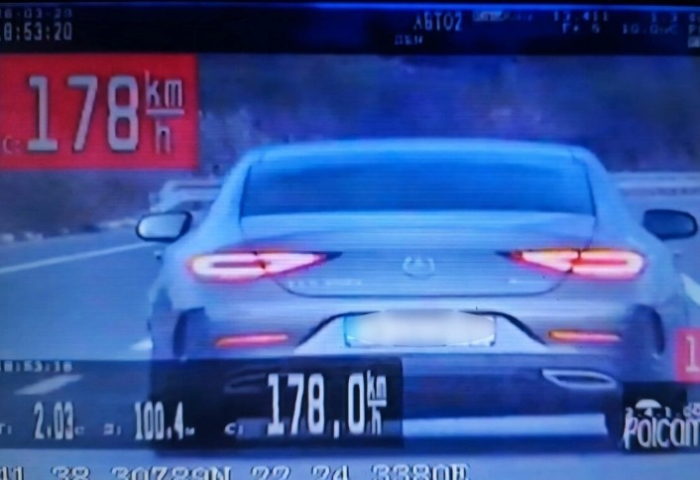 Санкциониран возач, се движел со брзина од 178 километри на час